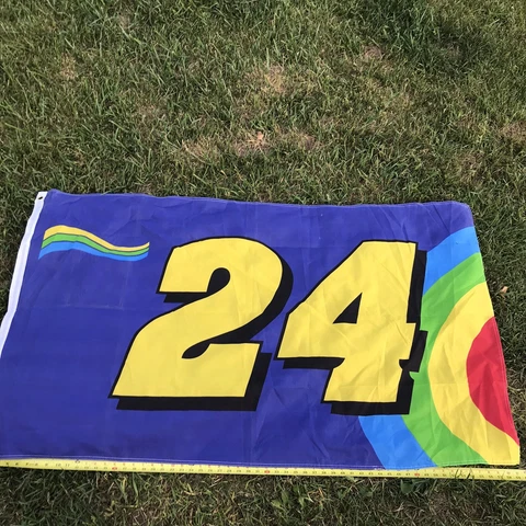 Nascar Racing Flag Banner #24 Flag 60”x35” Cover