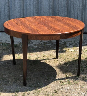 TABLE À ALLONGES DE SALLE À MANGER TABLE SCANDINAVE EN PALISSANDRE ÉPOQUE 1970 - Photo 1/4