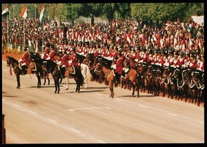 Presidents Bodyguard On Parade On The Rajpath India Postcard - Picture 1 of 2