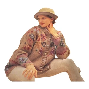 Rare Vintage Sloan Square Sweater Knitting Yarn Kit by Kim Hargreaves - Bild 1 von 7