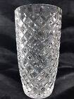 Diamond Cut 7 Inch Crystal Vase Maker Unknown. Beautiful Accent Piece. Vintage