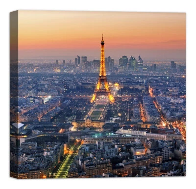 LUXHOMEDECOR parigi - Quadro Stampa su Tela con Telaio in Legno