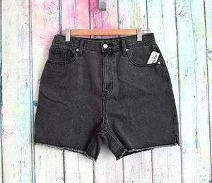 Kids Girls Old Navy High-Waisted Frayed-Hem Jean Midi Shorts Size 18 Atelier NWT - Picture 1 of 7