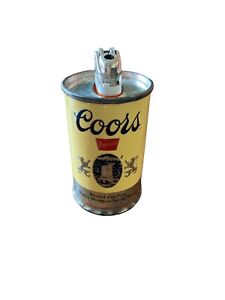 Vintage 3 Inch Mini COORS Metal Beer Can Bic Lighter Holder