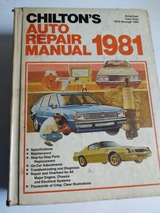 Chilton's Auto Repair Manual for American Cars Built from 1974 thru 1981 USED - Bild 1 von 12