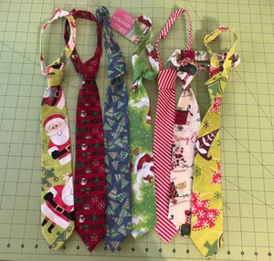NWT~Boutique Resell Boys Christmas Ties Neck Tie~Ages 3-7 ~Lot Of 7~Retail $84 - Picture 1 of 3
