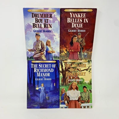 4 PB Book Lot Gilbert Morris Bonnets & Bugles 1-4 Historical Moody Civil War - Image 1 of 4