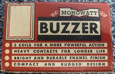 Zumbador Monowatt Vintage En Caja Original Nuevo Antiguo Stock Nunca Usado 226-0 Foto 1 de 4