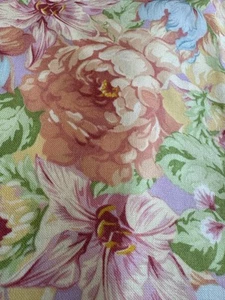 3 Yards Of Vintage Summerhouse By Gail Kessler Andover Fabrics Pink Floral - Picture 1 of 7