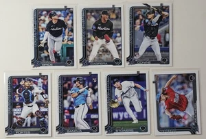 Lote de 7 cartas 2025 Topps Serie 2 Miami Marlins con novatos sin duplicados - Imagen 1 de 1