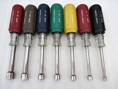 Vintage Craftsman 7pc SAE Nut Driver Set 42190 Cushion Grip USA Foto 1 de 4