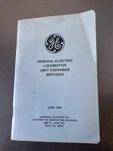 General Electric Locomotive Unit Exchange Services VTG book rail employee 1985 - Picture 1 of 7