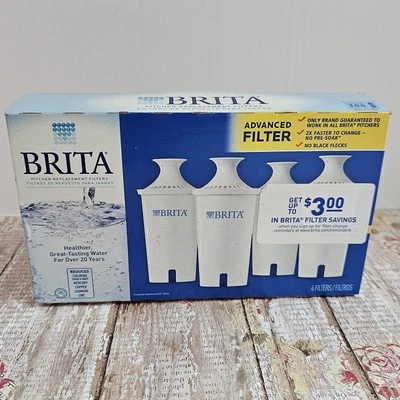 4 Pack Brita Standard Replacement Filters for Pitchers and Dispensers - Image 1 of 4
