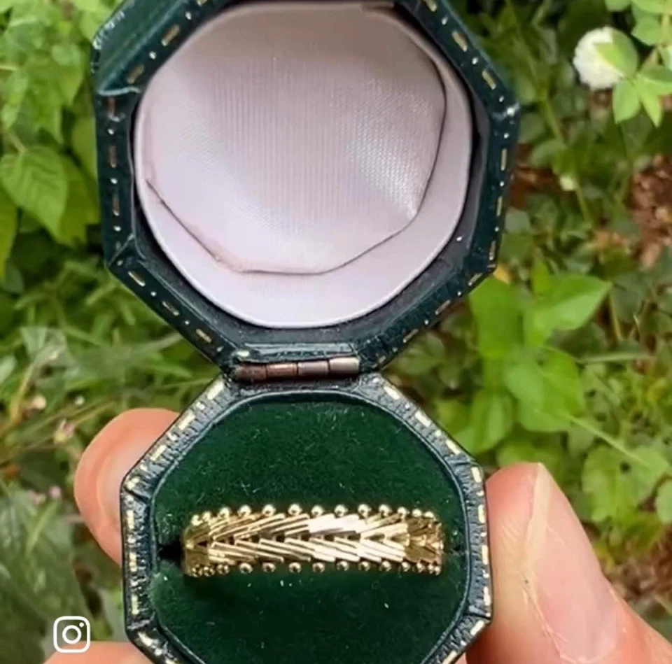 14K Gold Herringbone Ring - Image 1 of 3