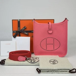 NEU HERMES Evelyne 16 TPM Mini Rose Azalee Pink Clemence PHW Palladium Crossbody - Bild 1 von 13
