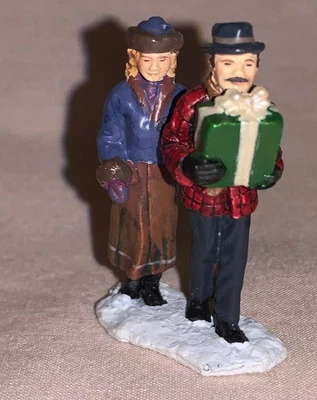 Figura De Colección Hawthorne Village Thomas y Nanette 2000 Regalo de Navidad Pareja Foto 1 de 4