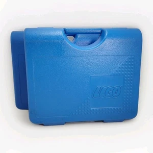 Juego de 2 estuche de transporte de almacenamiento Lego vintage caja de cierre de pestillo de plástico azul 1997 - Imagen 1 de 14