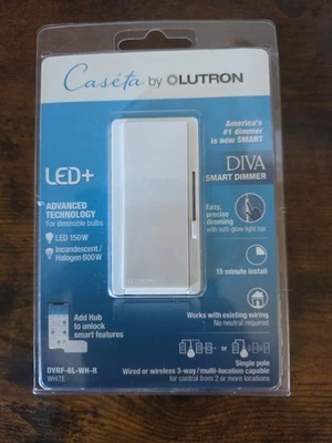 Lutron Diva Smart Dimmer - Blanco***NUEVO***NUNCA ABIERTO*** Foto 1 de 2