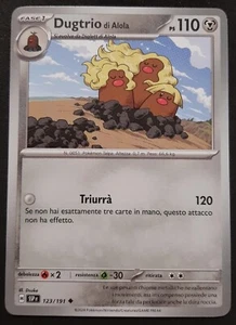DUGTRIO DI ALOLA 123/191 in Italiano POKEMON SSP Scintille Folgoranti - Foto 1 di 1