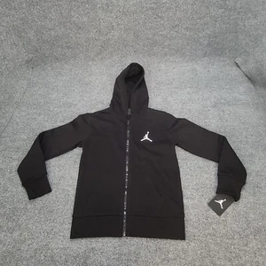 Jordan Sweatshirt Youth Small Black Zip Hoodie Sweater Nike Air Jumpman Boys New - Picture 1 of 12