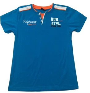 Overnexs Sports Wear Boys T Shirt Run Athl. Blue Size 146/XS Shirt Sleeve - Picture 1 of 9