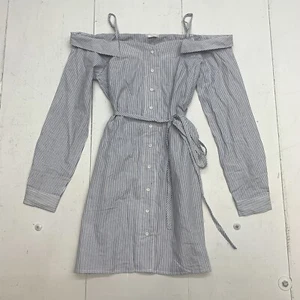 Cooperative Womens Blue white striped long sleeve dress size small - Picture 1 of 5