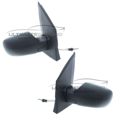 Крыло двери зеркала Ford Fiesta Mk6 2002-2005 ручной кабель черный пара слева и справа - Изображение 1 из 4