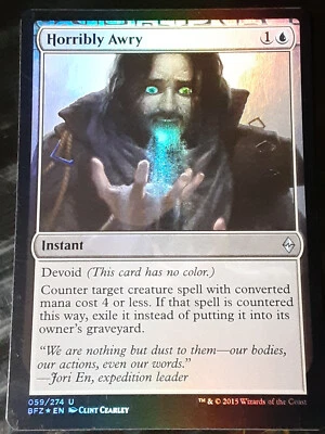 Horribly Awry FOIL , Battle for Zendikar , NM ,  MTG, FREE SHIPPING - Image 1 of 3