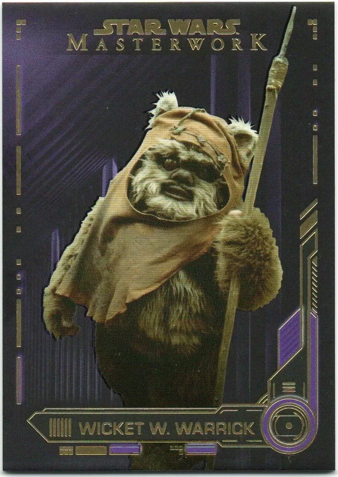Wicket Warrick EWOK 1984 Star Wars Figure 2019 Masterwork 💎 PURPLE 🟣 /50 📈 💰 - Image 1 of 2