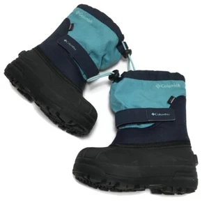Columbia Powderbug Plus Waterproof Winter Boots - Blue Unisex Sz 10Y - Picture 1 of 11