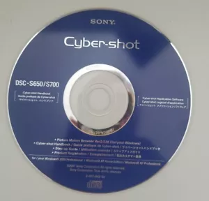 Camera Cyber-Shot SONY Software From DSC-S650/S700 NEW - Picture 1 of 2