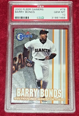 BARRY BONDS 2000 FLEER GAMERS #29 SAN FRANCISCO GIANTS  PSA 10 🔥NICE - Image 1 of 2