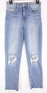Pantalones de mezclilla para mujer L'Agence de tiro alto Audrina rectos azules talla 25 desgastados - Imagen 1 de 12