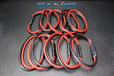 (10) 8 GAUGE QUICK DISCONNECT 2 PIN 10'' LEADS POLARIZED WIRE HARNESS AQK-12-8BG - Image 1 of 3