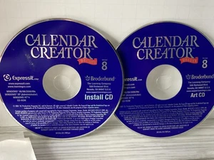 CALENDAR CREATOR DELUXE Version 8 ~ Broderbund CD-Rom Software - Picture 1 of 6