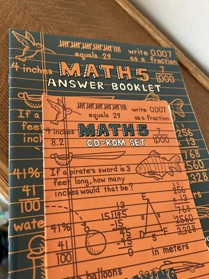 Teaching Textbooks Math 5 CDs and Answer Booklet Complete Set 4 CDs Self Grading - Image 1 of 4