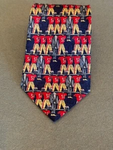 Ermenegildo Zegna 100% Silk football motif theme tie - Picture 1 of 5