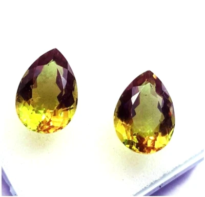 10-12 Ct Alexandrite Pair Color Changing Loose Gemstone GGI Certified Pear cut Foto 1 de 4