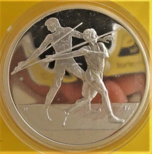 Grecia 10 euros 2003 (PRUEBA) ""Juegos Olímpicos de Verano 2004 en Atenas - Javelina"" Plata UNC - Imagen 1 de 2