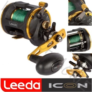 Carrete de pesca precargado Leeda Icon Multiplicador Sea Beach Boat M30 trenza de 40 lb - Imagen 1 de 10