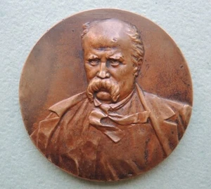 BRONZE USSR Medal 1964 Taras SHEVCHENKO Soviet Ukrainian Poet SPUTNIK Signed LMD - Imagen 1 de 4