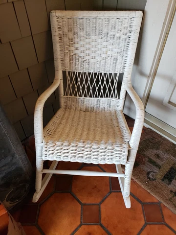 Vintage Wicker Rocking Chair Cover