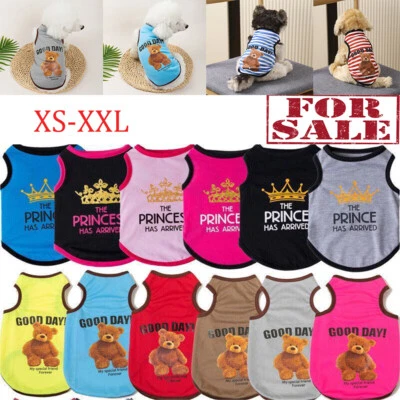 Cute Pet Cat Small Dog T-Shirt Clothes for Puppy Chihuahua Summer VestClothing🔥 - Image 1 of 4