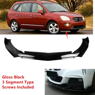 Add-on Universal Fit For Kia Rondo 2007-2009 Black Bumper Spoiler Splitter Lip   - Image 1 of 4