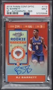 2019-20 Contenders Optic Red RJ Barrett RC Rookie Variation Auto /149 PSA 9 - Picture 1 of 2