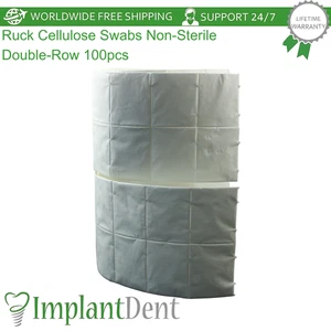 Ruck Cellulose Swabs Non-Sterile Double-Row 100pcs Ready-To-Use For General Care - Picture 1 of 3