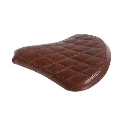 SATTEL Seat Saddle Einzelsitz Solosattel Bobber  Rauten-Steppung, vintage braun - Bild 1 von 4