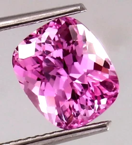 Zafiro rosa natural de Ceilán de 12,70 quilates. Cojín corte suelto piedras... - Imagen 1 de 7