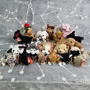 Vintage Ty Beanie Babies Lot Of 19  W/Tags - Cats and Dogs - Picture 1 of 14