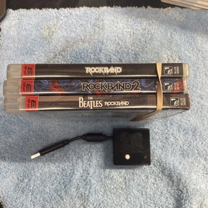 Rock Band PS3 Playstation 3 Dongle Receiver PGTSELEA2B OEM And 3 Games Tested - Picture 1 of 6
